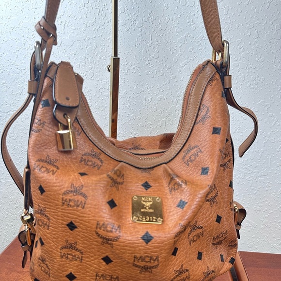 MCM Cognac Leather Hobo Bag - Picture 13 of 15